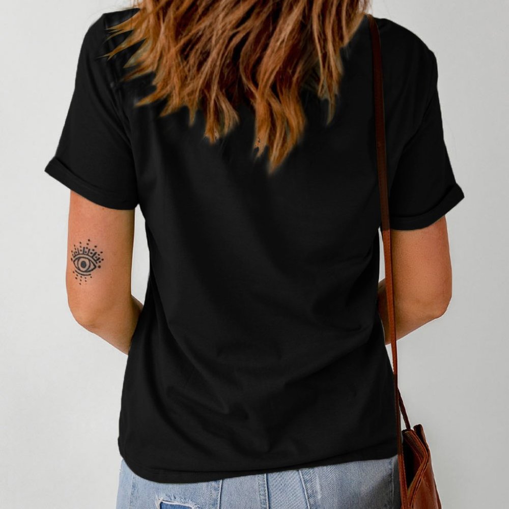 Black MERRY and BRIGHT Crew Neck Graphic Tee - Picture 6 of 8